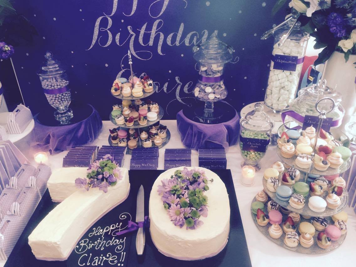 70th Birthday: Cake & petit fours by Treats2eat