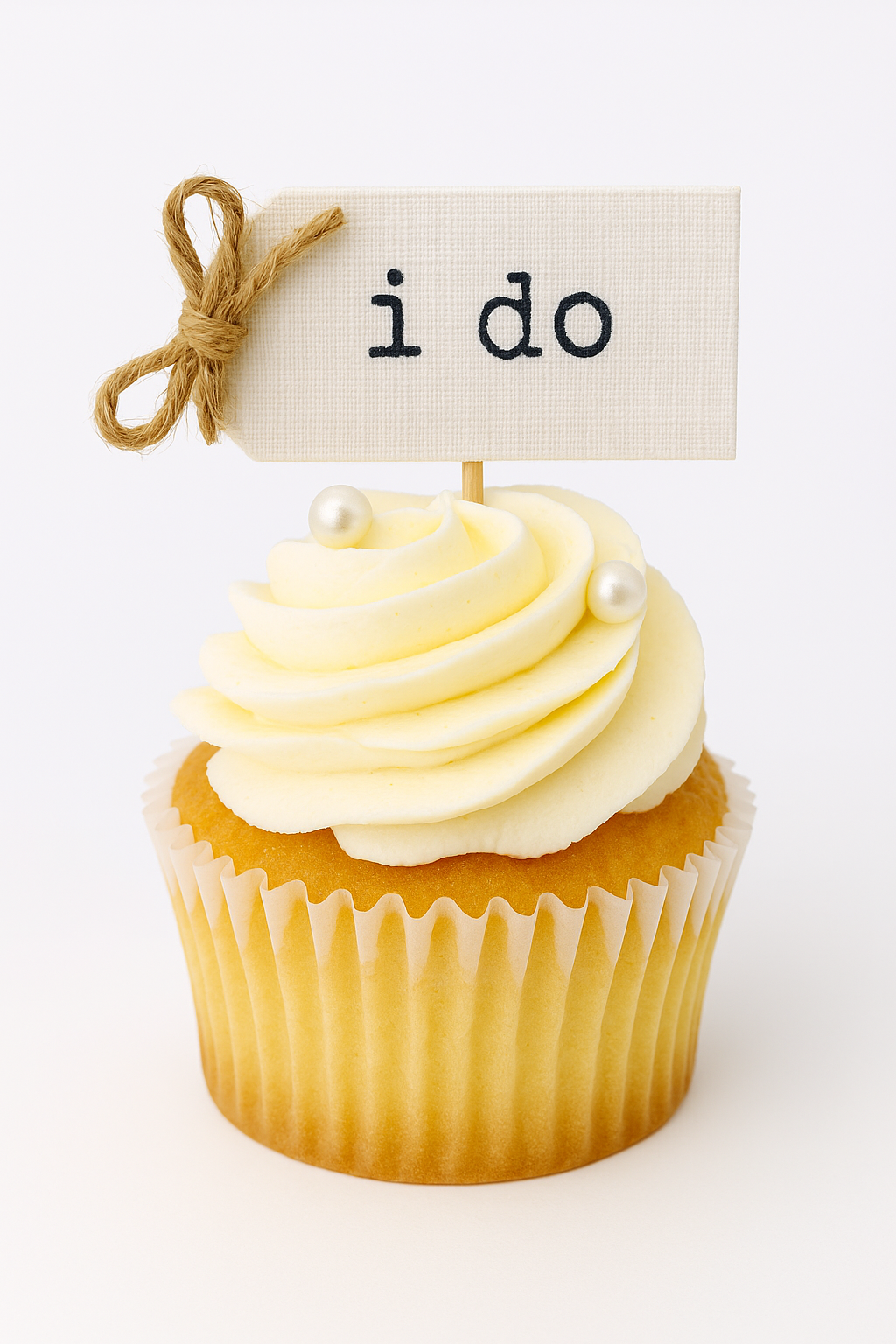 Mini Cupcake - "i do" Wedding (Ivory) - (Pack of 10)