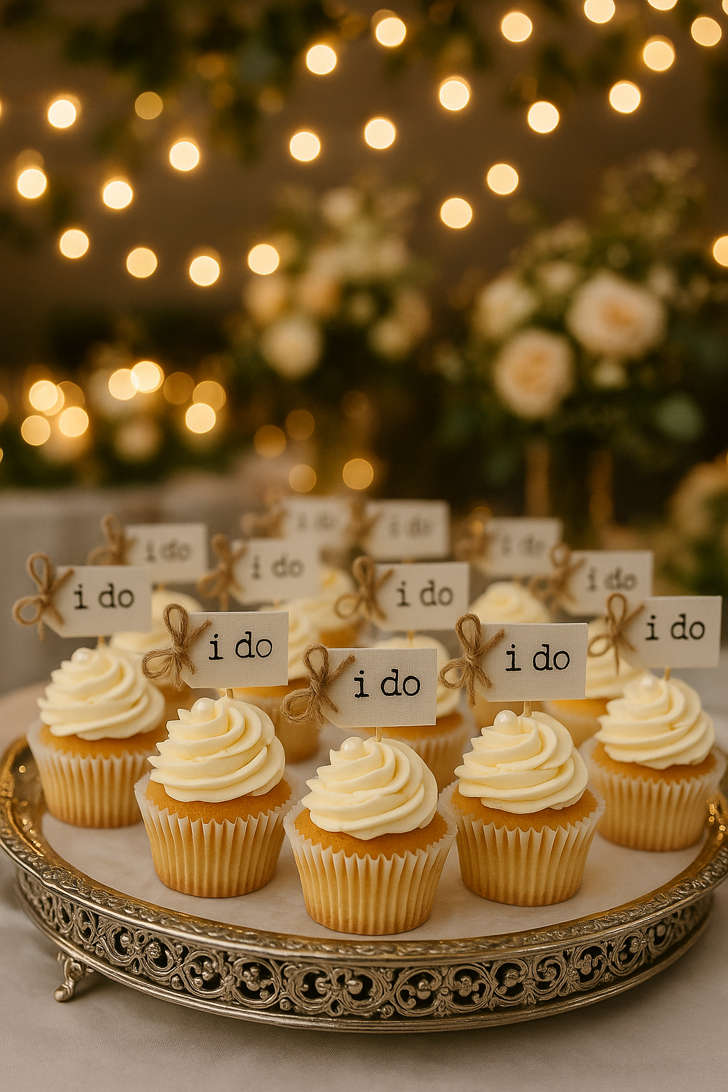 Mini Cupcake - "i do" Wedding (Ivory) - (Pack of 10)