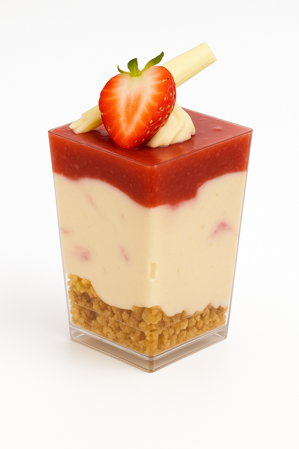 Dessert Cup - White Chocolate & Strawberry Cheesecake - (Pack of 10)