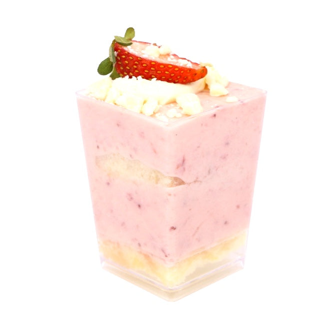 Petit Four - Dessert Cup - Strawberry Mousse Trifle - Treats2eat