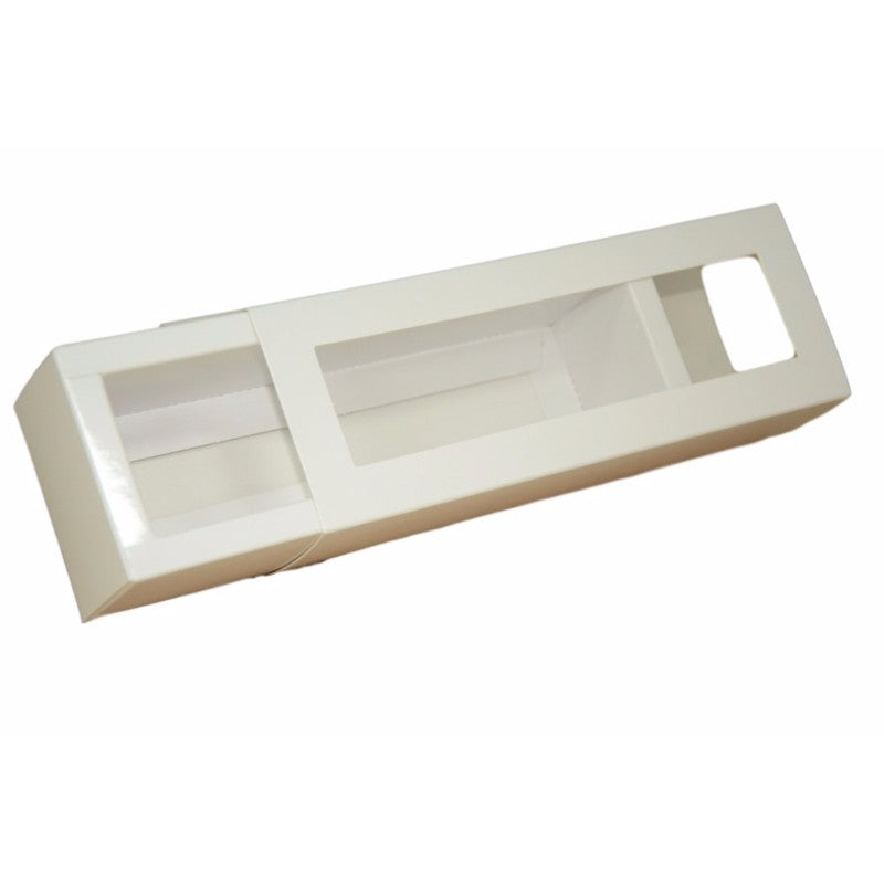 Macaron Box With Window 5 Pack White